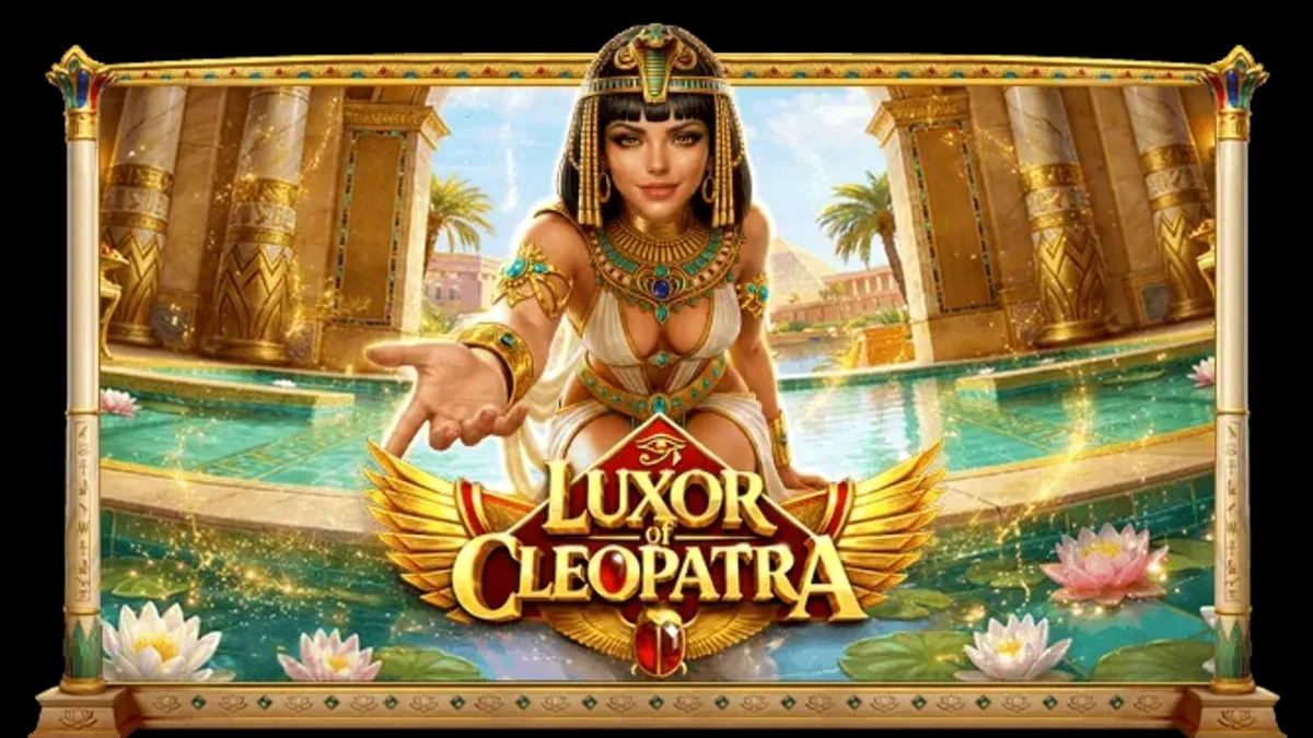 Tampilan visual slot Luxor of Cleopatra dengan tema Mesir Kuno yang mewah
